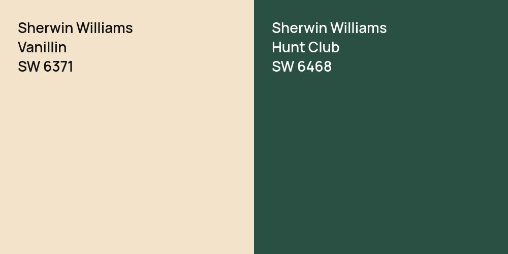 Sherwin Williams Vanillin vs. Sherwin Williams Hunt Club