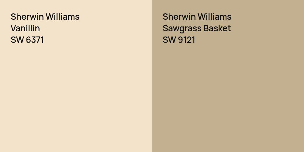 Sherwin Williams Vanillin vs. Sherwin Williams Sawgrass Basket