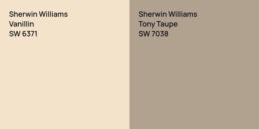 Sherwin Williams Vanillin vs. Sherwin Williams Tony Taupe