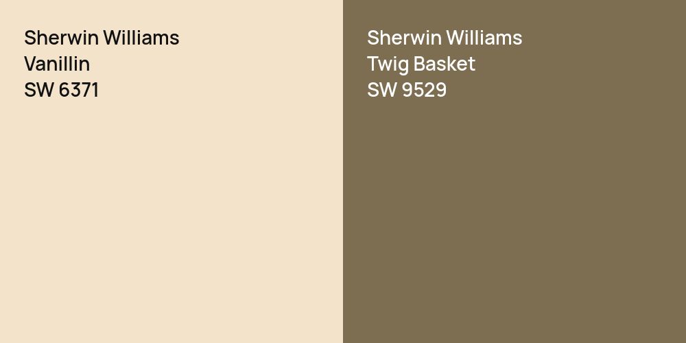 Sherwin Williams Vanillin vs. Sherwin Williams Twig Basket