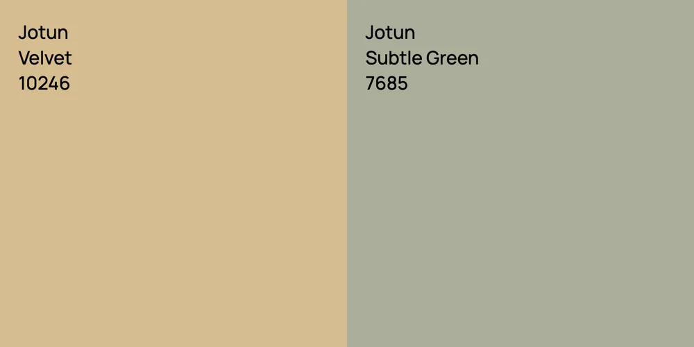 Jotun Velvet vs. Jotun Subtle Green