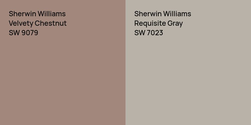 Sherwin Williams Velvety Chestnut vs. Sherwin Williams Requisite Gray