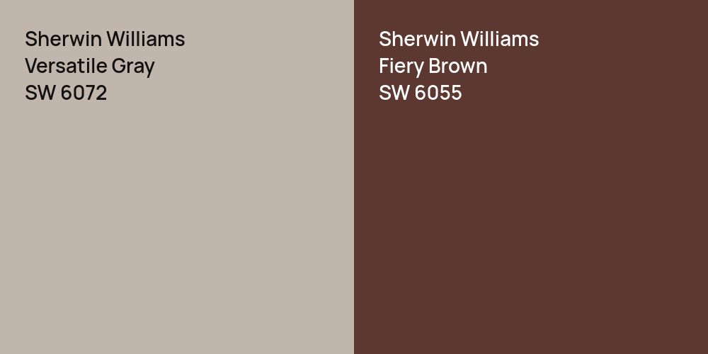 Sherwin Williams Versatile Gray vs. Sherwin Williams Fiery Brown