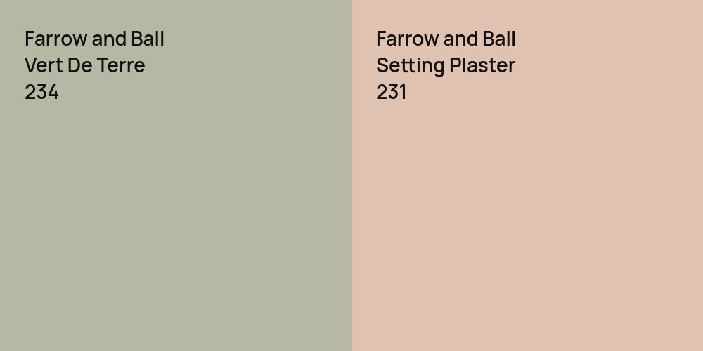 Farrow and Ball Vert De Terre vs. Farrow and Ball Setting Plaster