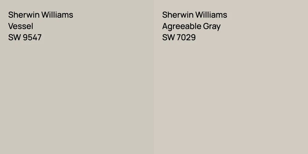 Sherwin Williams Vessel vs. Sherwin Williams Agreeable Gray