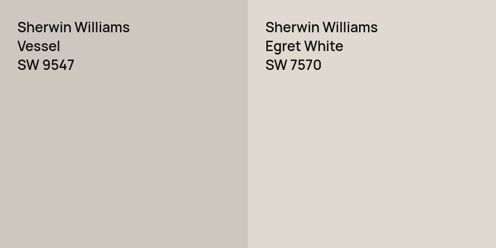 Sherwin Williams Vessel vs. Sherwin Williams Egret White