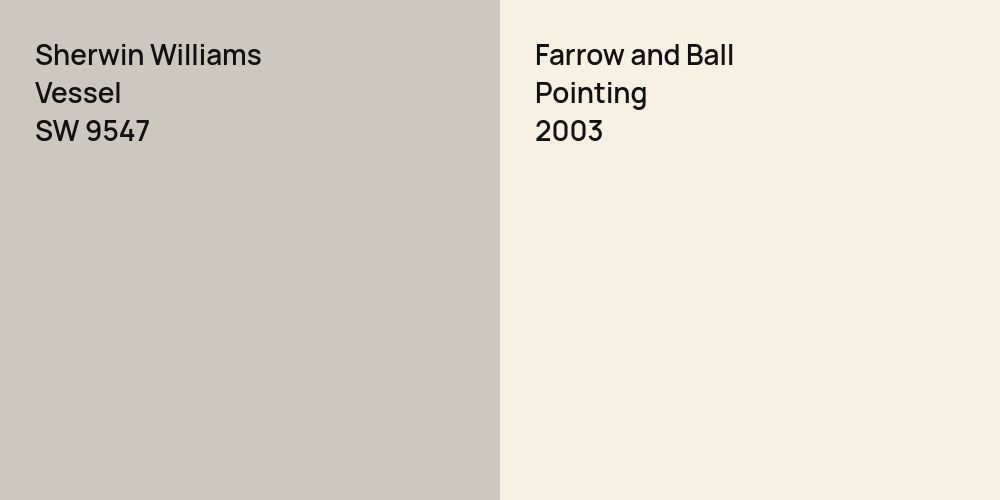 Sherwin Williams Vessel vs. Farrow and Ball Pointing