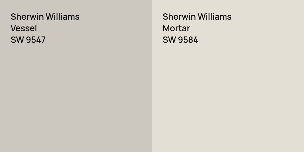 Sherwin Williams Vessel vs. Sherwin Williams Mortar