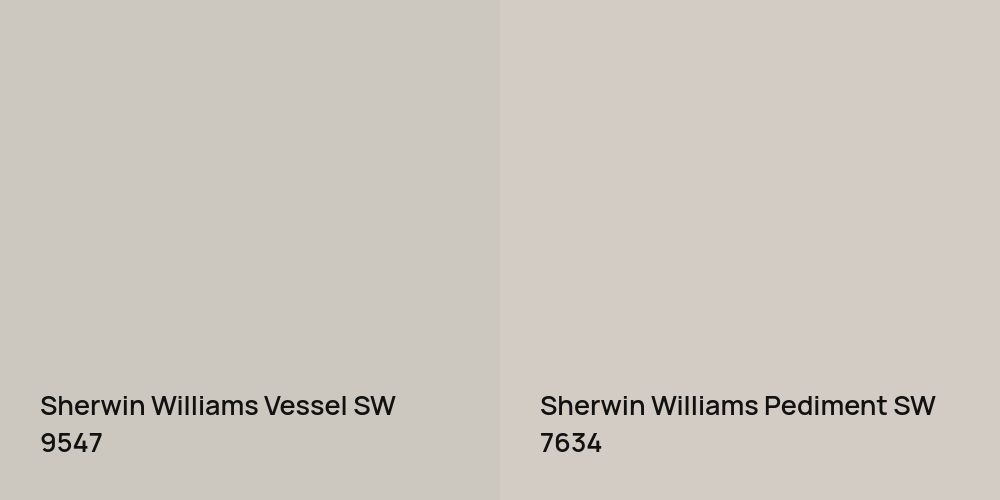 Sherwin Williams Vessel vs. Sherwin Williams Pediment