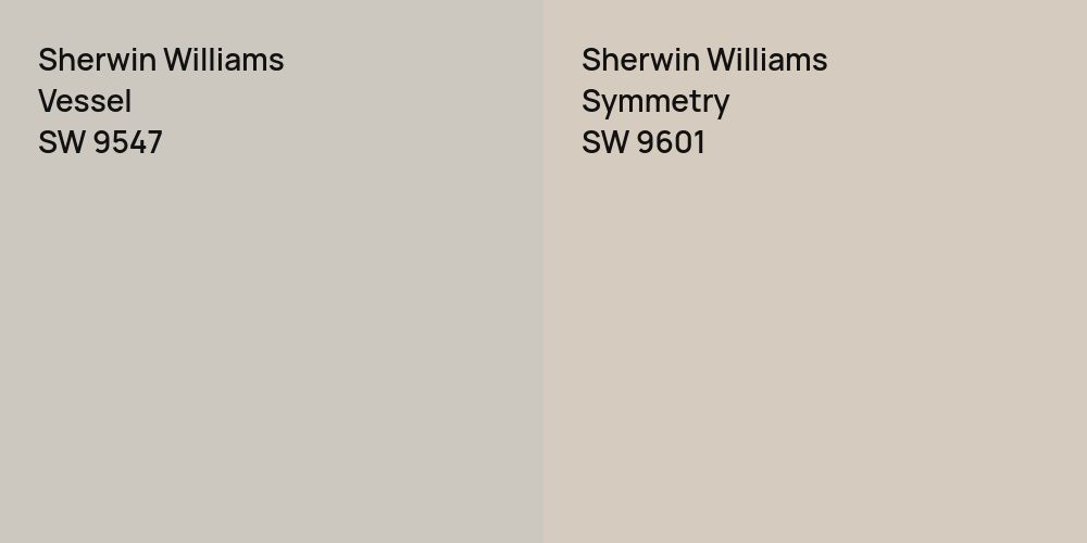 Sherwin Williams Vessel vs. Sherwin Williams Symmetry