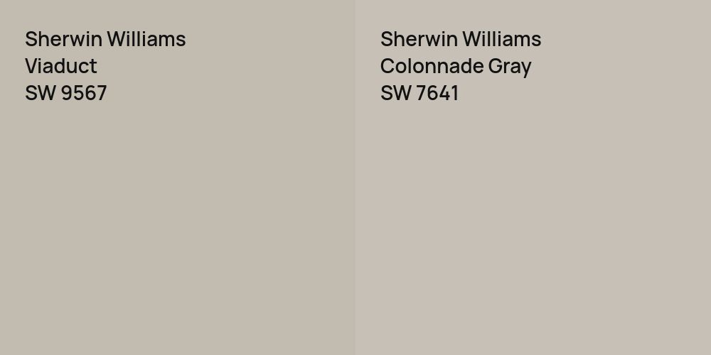 Sherwin Williams Viaduct vs. Sherwin Williams Colonnade Gray