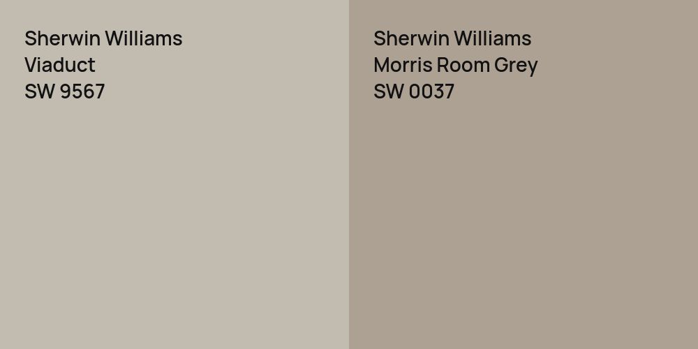 Sherwin Williams Viaduct vs. Sherwin Williams Morris Room Grey