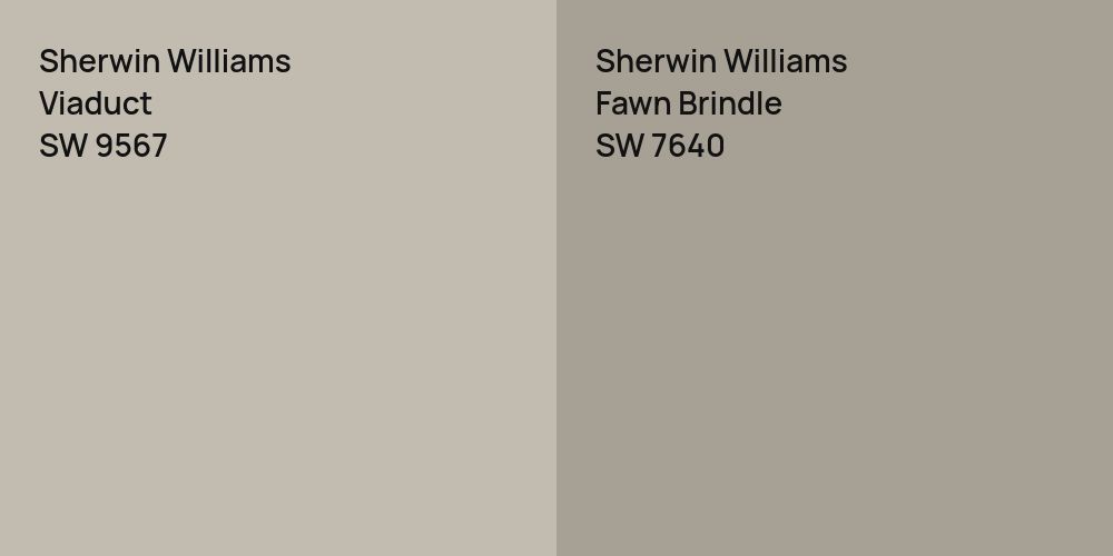 Sherwin Williams Viaduct vs. Sherwin Williams Fawn Brindle