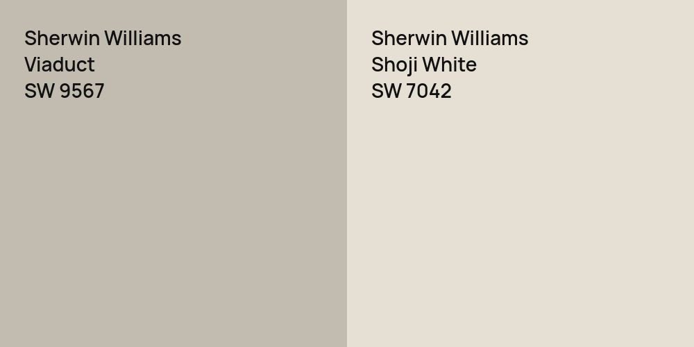 Sherwin Williams Viaduct vs. Sherwin Williams Shoji White