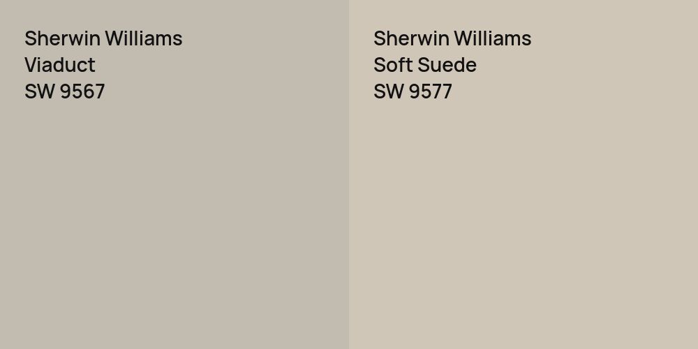 Sherwin Williams Viaduct vs. Sherwin Williams Soft Suede