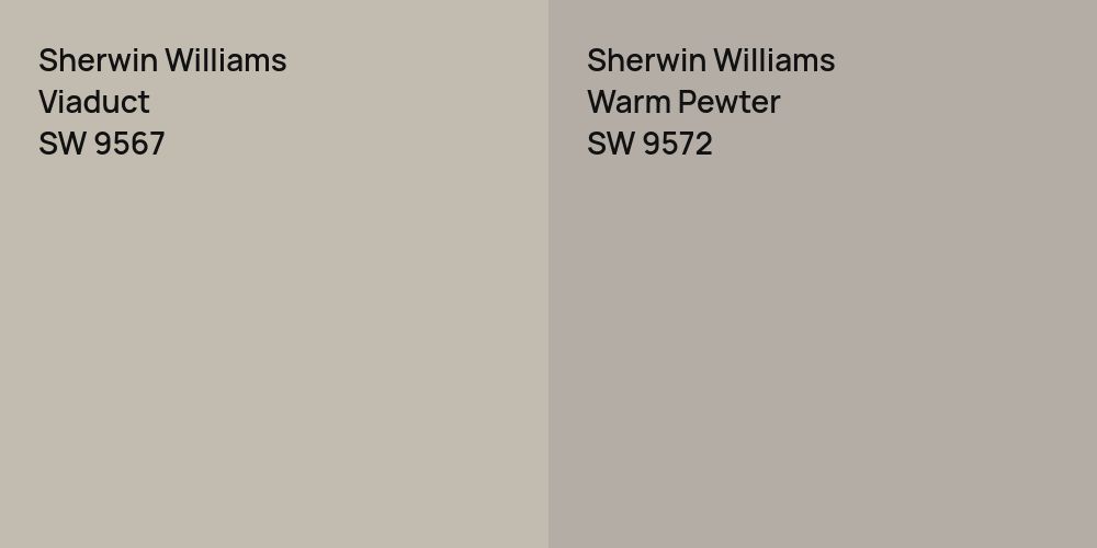 Sherwin Williams Viaduct vs. Sherwin Williams Warm Pewter