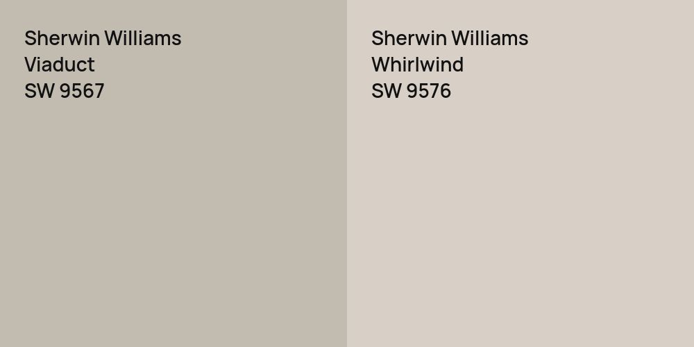 Sherwin Williams Viaduct vs. Sherwin Williams Whirlwind