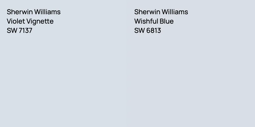 Sherwin Williams Violet Vignette vs. Sherwin Williams Wishful Blue