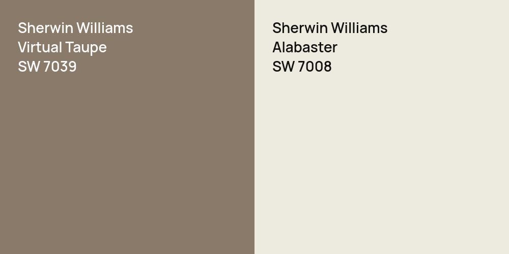 Sherwin Williams Virtual Taupe vs. Sherwin Williams Alabaster