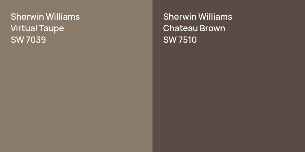 Sherwin Williams Virtual Taupe vs. Sherwin Williams Chateau Brown