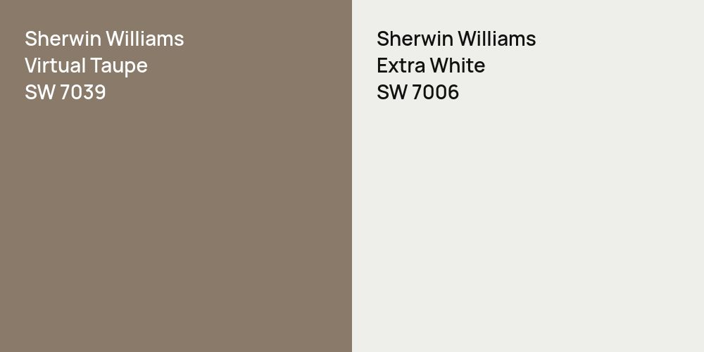 Sherwin Williams Virtual Taupe vs. Sherwin Williams Extra White