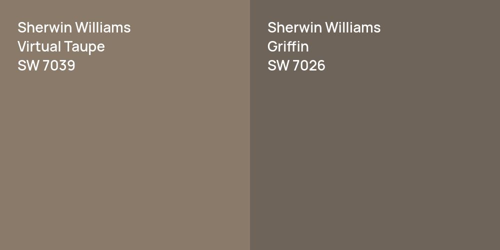 Sherwin Williams Virtual Taupe vs. Sherwin Williams Griffin