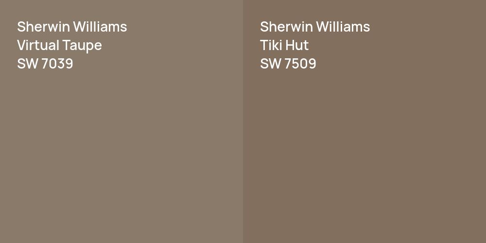 Sherwin Williams Virtual Taupe vs. Sherwin Williams Tiki Hut