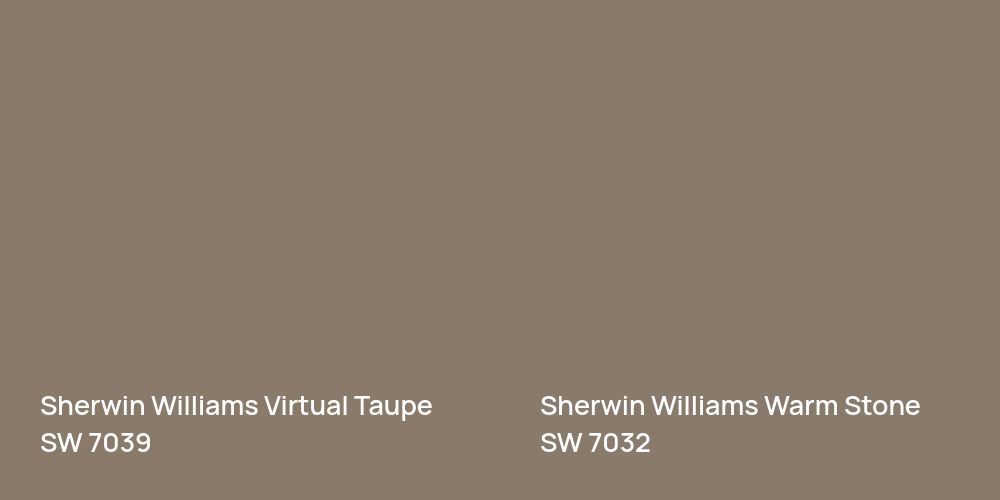 Sherwin Williams Virtual Taupe vs. Sherwin Williams Warm Stone