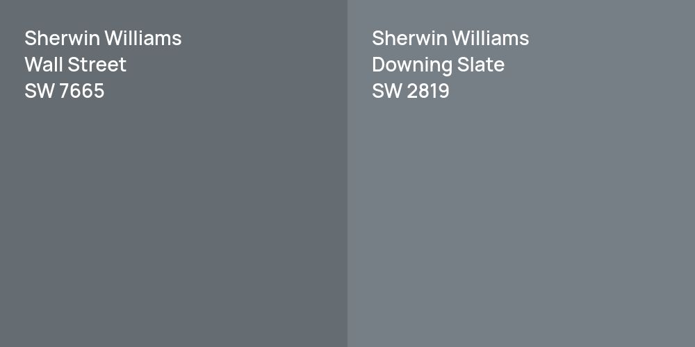 Sherwin Williams Wall Street vs. Sherwin Williams Downing Slate