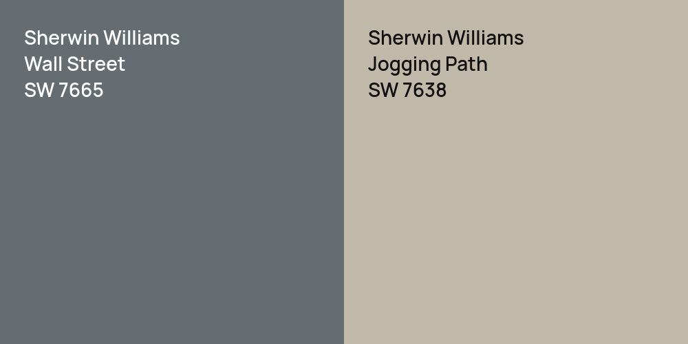 Sherwin Williams Wall Street vs. Sherwin Williams Jogging Path