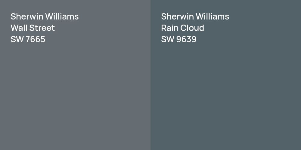 Sherwin Williams Wall Street vs. Sherwin Williams Rain Cloud