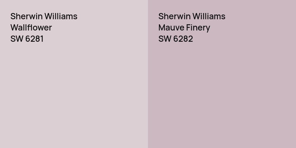 Sherwin Williams Wallflower vs. Sherwin Williams Mauve Finery