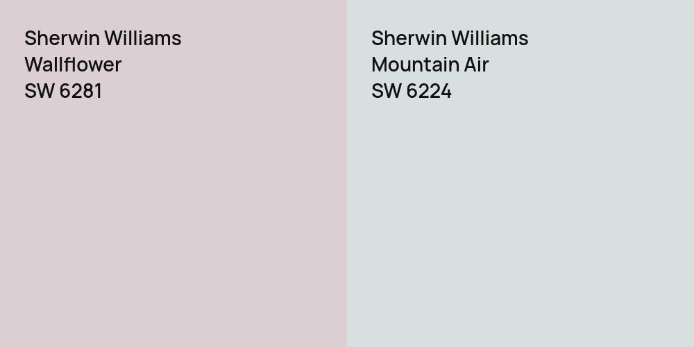 Sherwin Williams Wallflower vs. Sherwin Williams Mountain Air