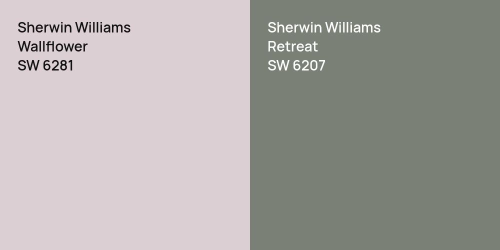 Sherwin Williams Wallflower vs. Sherwin Williams Retreat