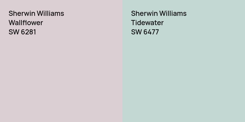 Sherwin Williams Wallflower vs. Sherwin Williams Tidewater