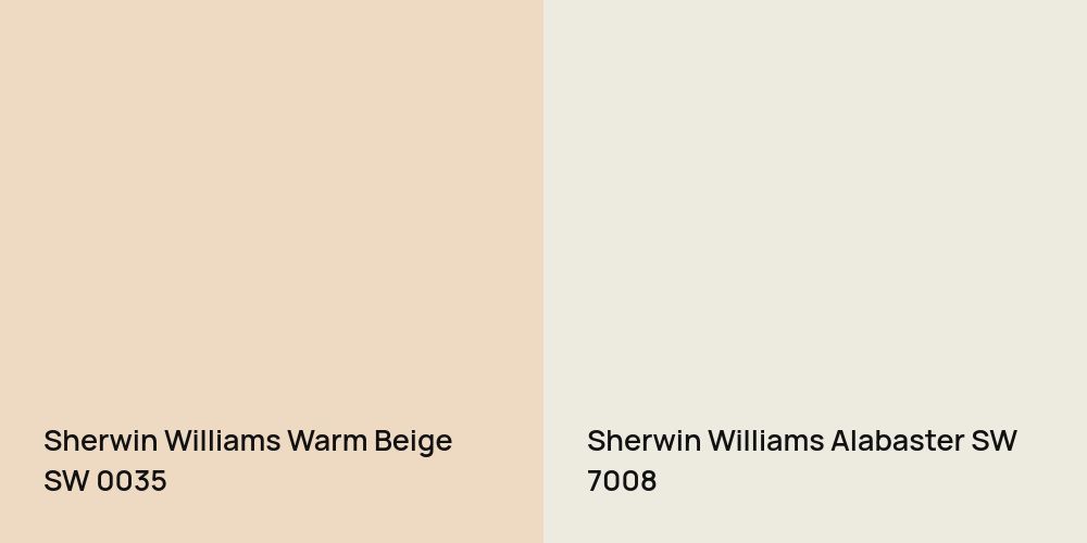 Sherwin Williams Warm Beige vs. Sherwin Williams Alabaster