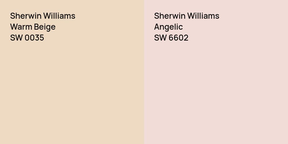 Sherwin Williams Warm Beige vs. Sherwin Williams Angelic