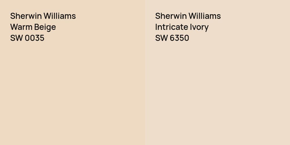 Sherwin Williams Warm Beige vs. Sherwin Williams Intricate Ivory