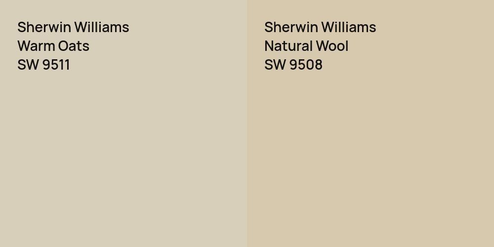 Sherwin Williams Warm Oats vs. Sherwin Williams Natural Wool