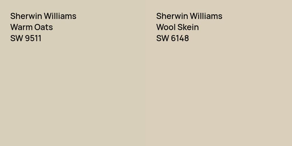 Sherwin Williams Warm Oats vs. Sherwin Williams Wool Skein