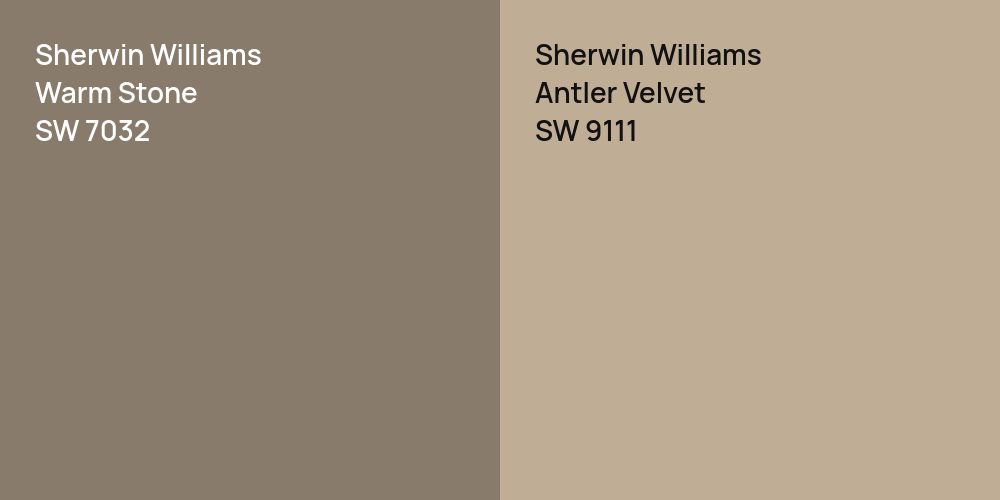 Sherwin Williams Warm Stone vs. Sherwin Williams Antler Velvet