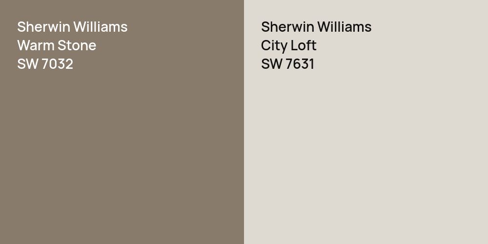 Sherwin Williams Warm Stone vs. Sherwin Williams City Loft