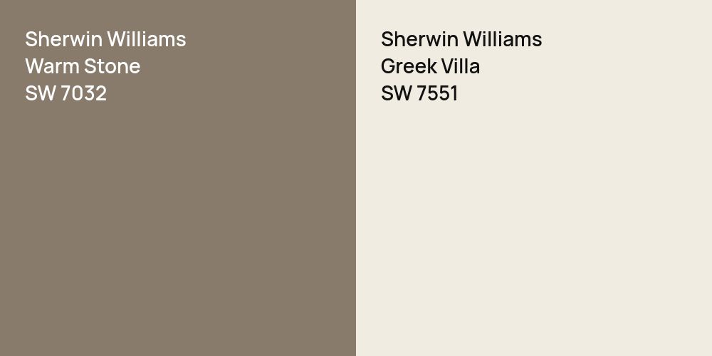 Sherwin Williams Warm Stone vs. Sherwin Williams Greek Villa