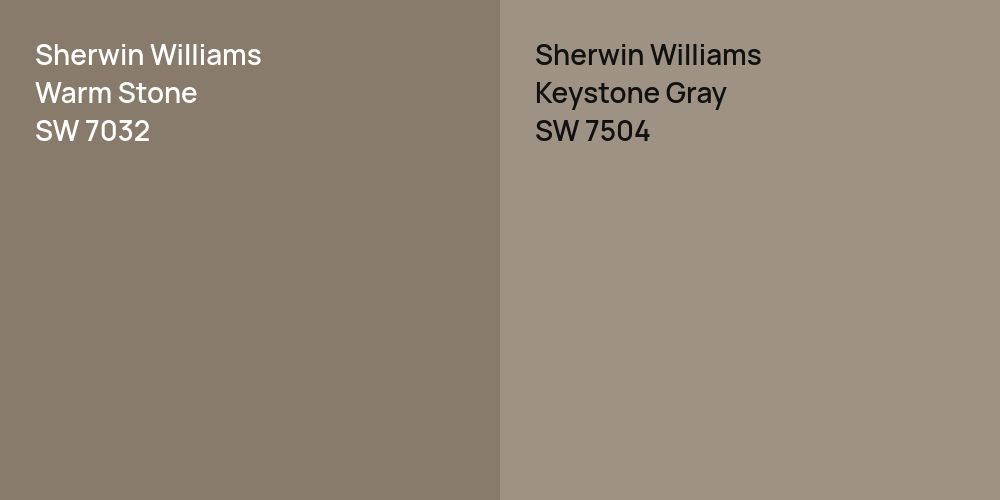 Sherwin Williams Warm Stone vs. Sherwin Williams Keystone Gray