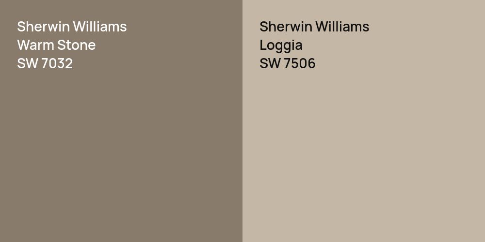 Sherwin Williams Warm Stone vs. Sherwin Williams Loggia