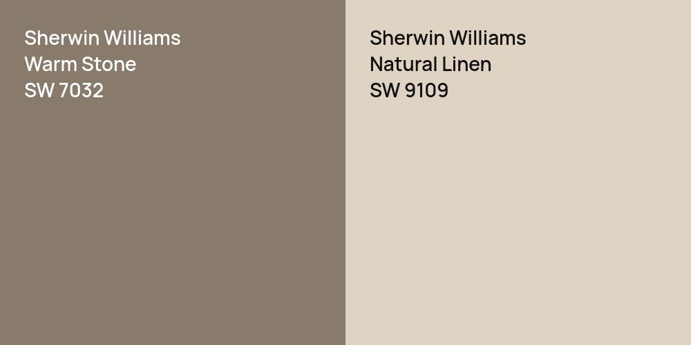 Sherwin Williams Warm Stone vs. Sherwin Williams Natural Linen