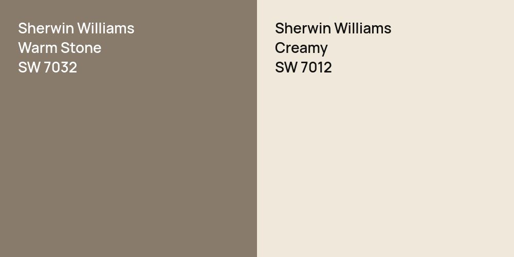 Sherwin Williams Warm Stone vs. Sherwin Williams Creamy