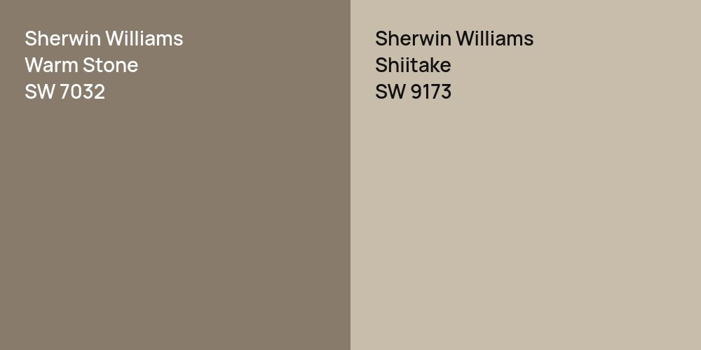 Sherwin Williams Warm Stone vs. Sherwin Williams Shiitake