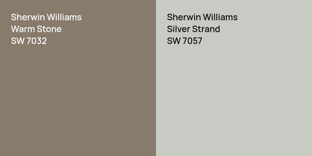 Sherwin Williams Warm Stone vs. Sherwin Williams Silver Strand