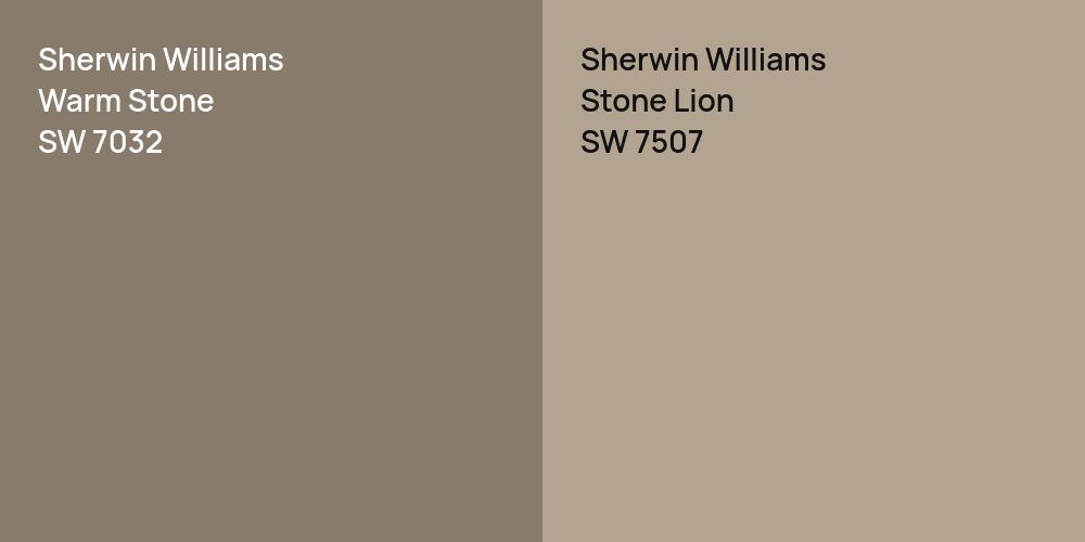 Sherwin Williams Warm Stone vs. Sherwin Williams Stone Lion